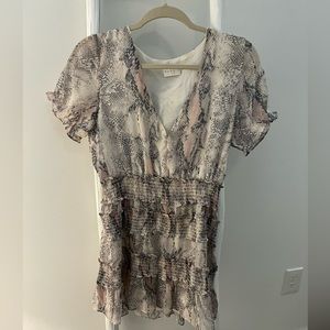 Karlie Blush and Gray Snakeskin Dress